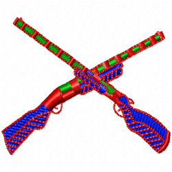 Guns Embroidery Design 1 Guns Embroidery Design 1